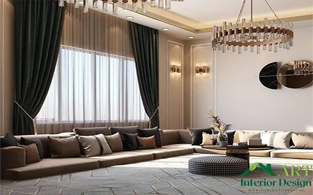 turquoise wooded arabic majlis